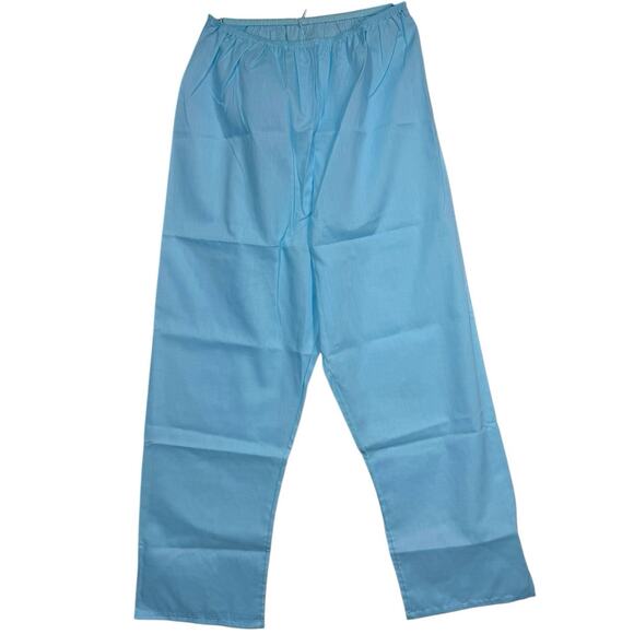 Vintage Katz Pajama Set Blue Floral Embroidered Lace‎ Short Sleeve Pants 38 NOS - Picture 4 of 8